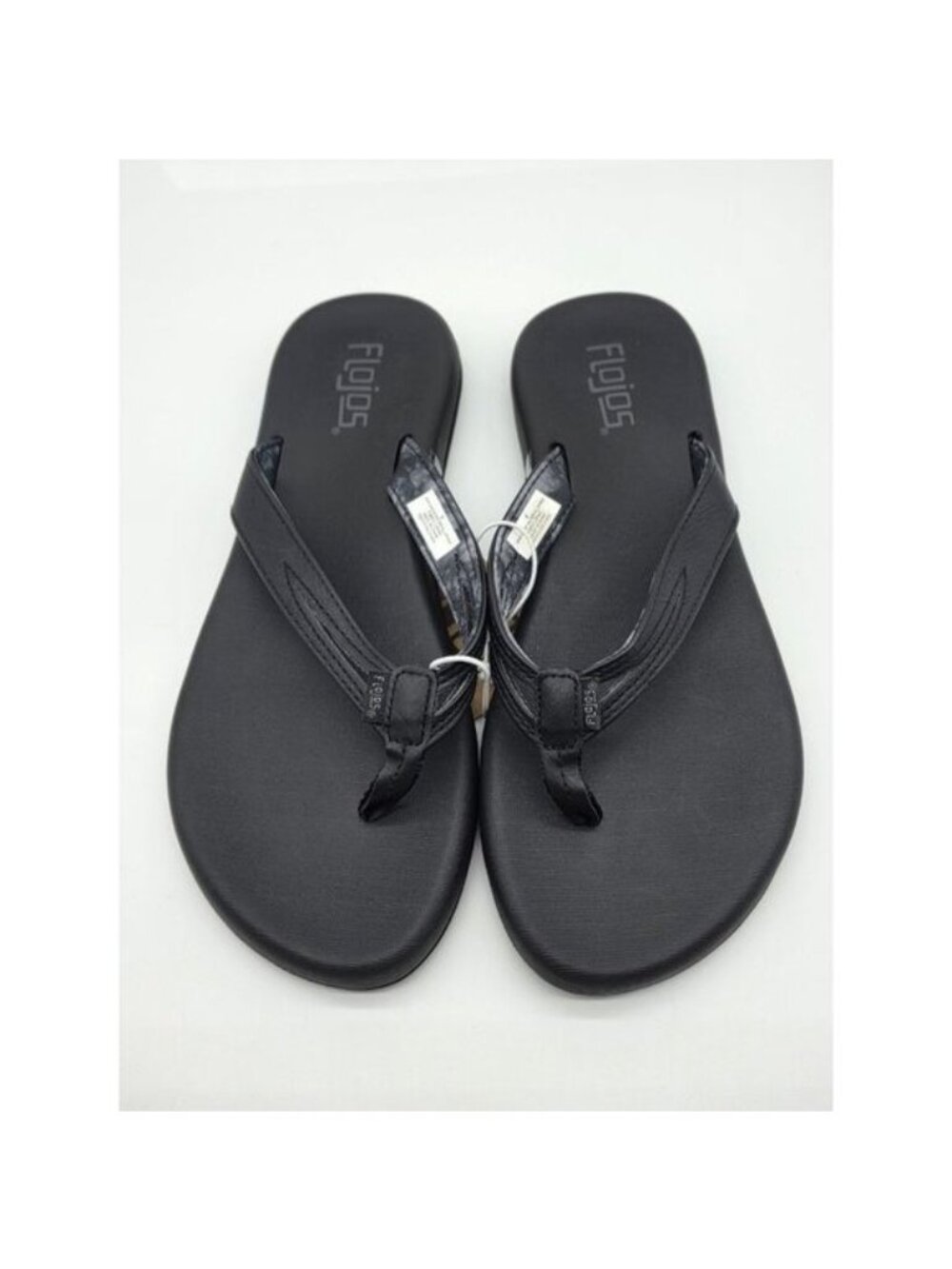 Flojos Women's Flip Flop Sandals Size 8 Black Tie Dye Memory Foam Thong Shoes